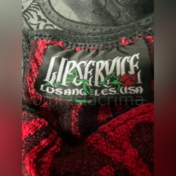(SOLD) RARE 90s Red Flame Mesh Eternal Hell Top by Lip Service - Picture 5 of 6